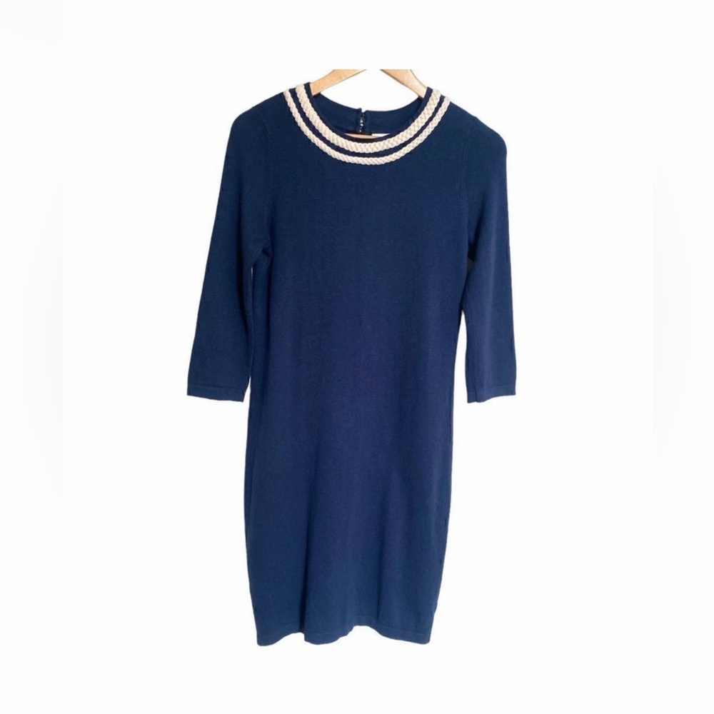 NWT Vineyard Vines sweater dress Navy with White Accents, Sz M